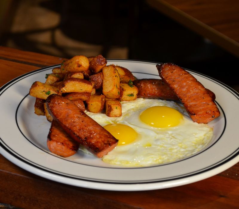 Spicy Andouille Sausage & Eggs*